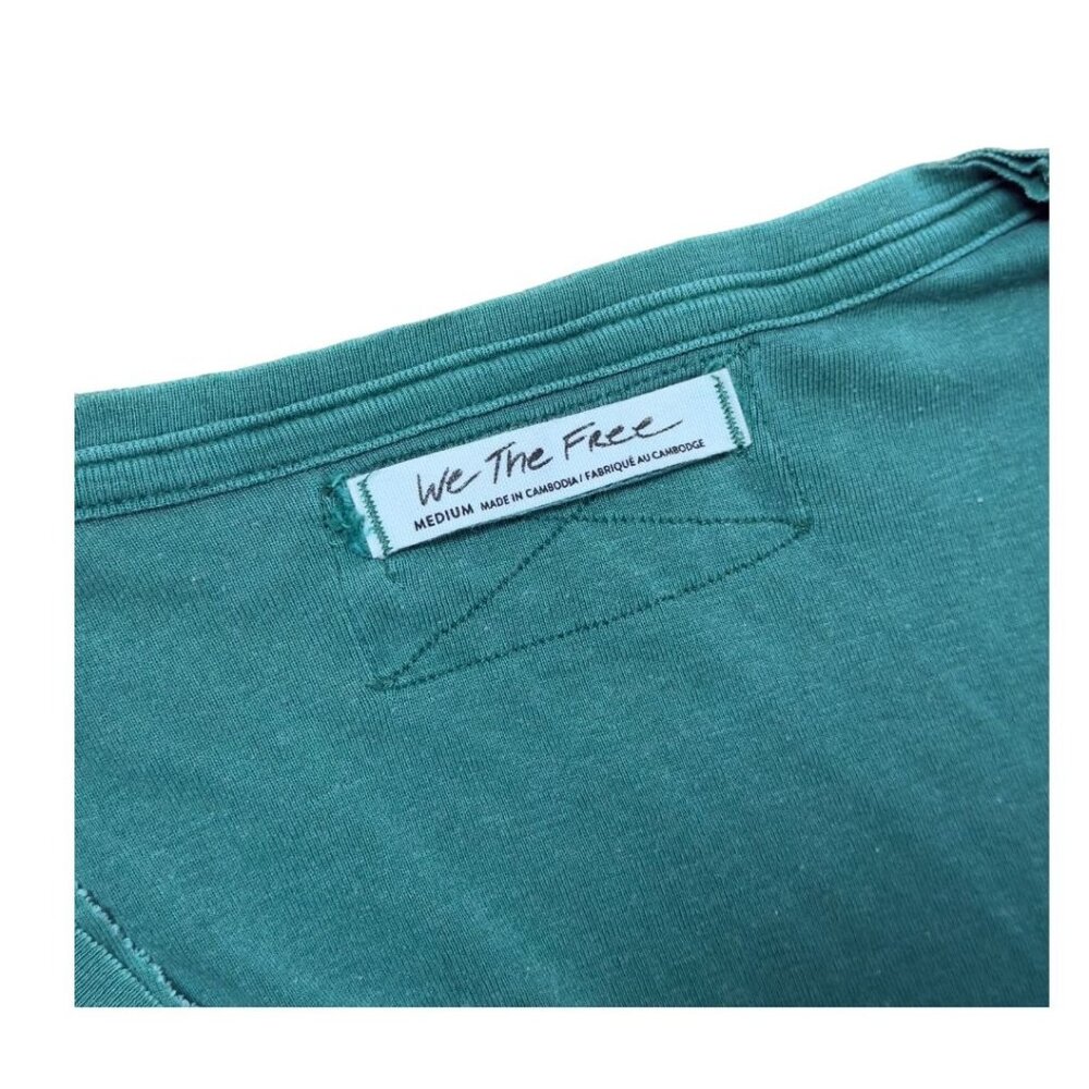 We the Free Always Yours Tee Green Tshirt Womans Size Medium VSCO Sporty Cotton - Picture 5 of 8